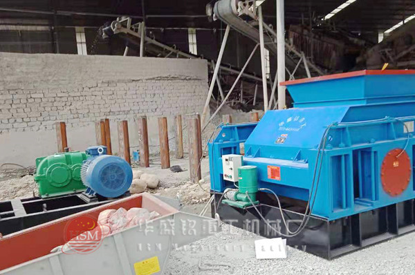 对辊破碎机现场图